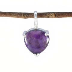Amethyst Dainty Italian Silver Solitaire Purple Pendant