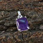 Amethyst Delicate Italian 925 Silver Solitaire Luna Graceful Purple Pendant Jewelry