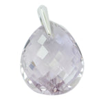 Amethyst Tiny American Sterling Silver Solitaire Purple Pendant