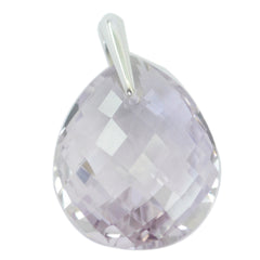 Amethyst Tiny American Sterling Silver Solitaire Purple Pendant