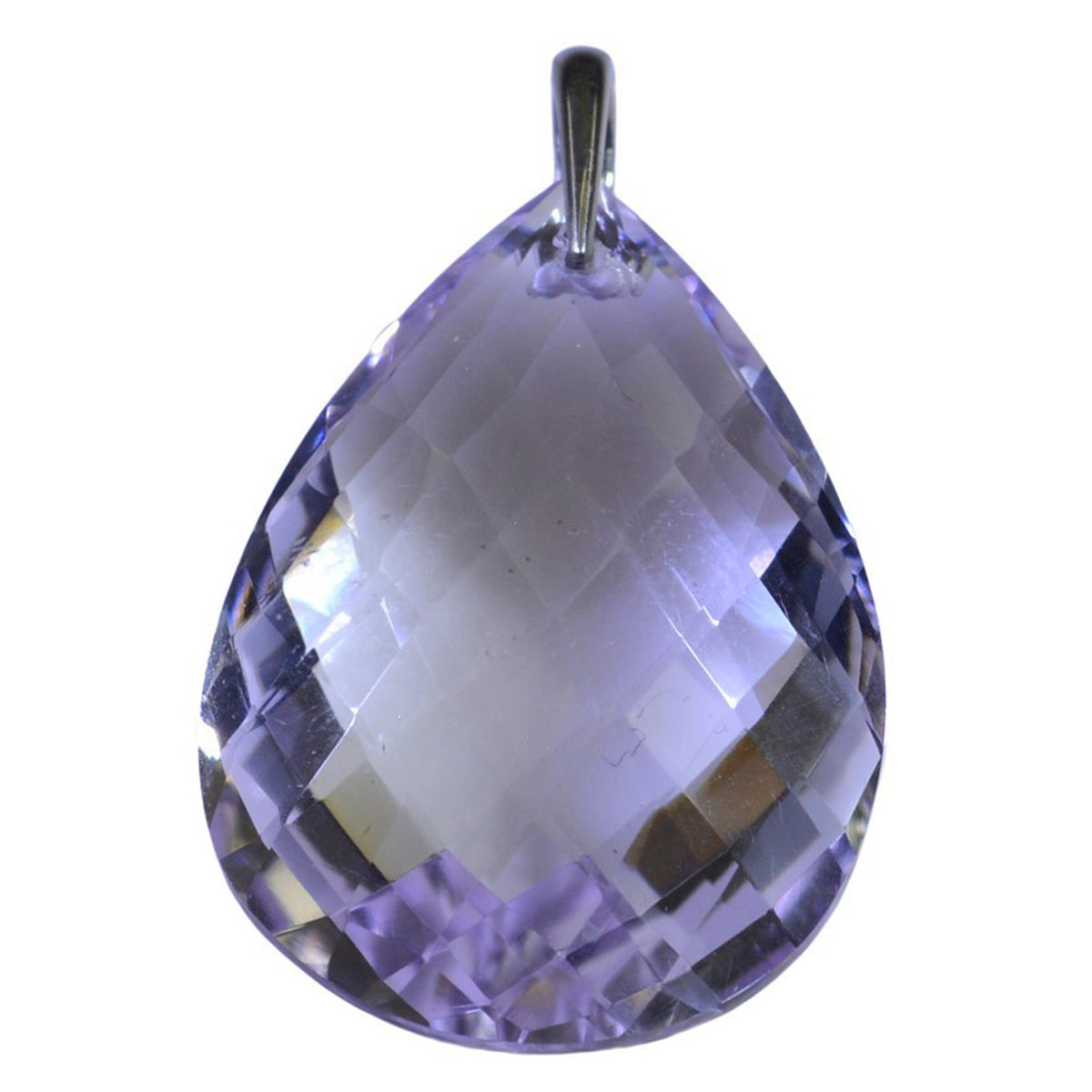 Colgante solitario de amatista en plata de ley americana con forma de corazón morado de Katharina Imagen principal del producto