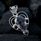 Amethyst Versatile Russian 92.5 Silver Solitaire Lucy Rope-Wire Purple Pendant Jewellery