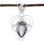 Amethyst Versatile Russian 92.5 Silver Solitaire Lucy Rope-Wire Purple Pendant Jewellery