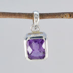 Amethyst Dainty Italian 925 Silver Solitaire Joaquina Modern Purple Pendant Jewelry