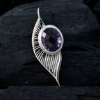 Amethyst Dainty Spanish 925 Silver Solitaire Inès Glamorous Purple Pendant Jewelry