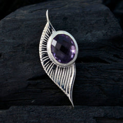 Amethyst Dainty Spanish 925 Silver Solitaire Inès Glamorous Purple Pendant Jewelry