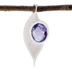 Amethyst Dainty Spanish 925 Silver Solitaire Purple Pendant