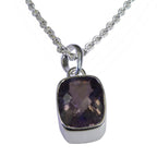 Amethyst Whisper-thin German Silver Solitaire Purple Pendant