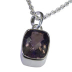 Amethyst Whisper-thin German Silver Solitaire Leah wedding Purple Pendant Jewelry