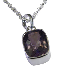 Amethyst Whisper-thin German Silver Solitaire Leah wedding Purple Pendant Jewelry