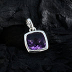 Amethyst Dainty German Sterling Silver Solitaire Mathilde Abstract Purple Pendant Jewellery