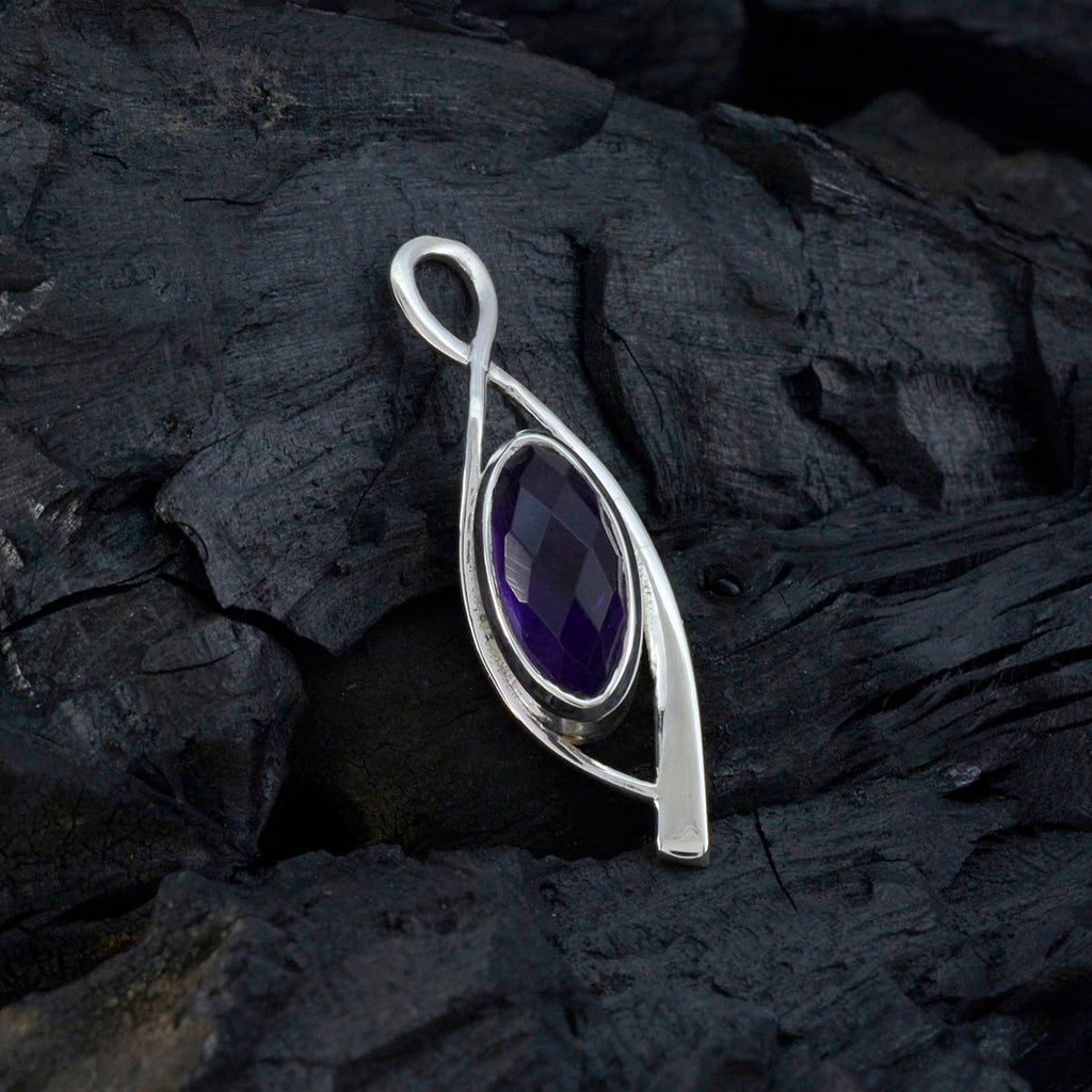Amethyst Delicate Italian Sterling Silver Solitaire Julieta Heart Purple Pendant Jewellery