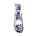 Amethyst Eye-catching Mexican Sterling Silver multiple Purple Pendant