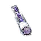 Amethyst Eye-catching Mexican Sterling Silver multiple Autumn Glamorous Purple Pendant Jewellery