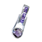 Amethyst Eye-catching Mexican Sterling Silver multiple Autumn Glamorous Purple Pendant Jewellery