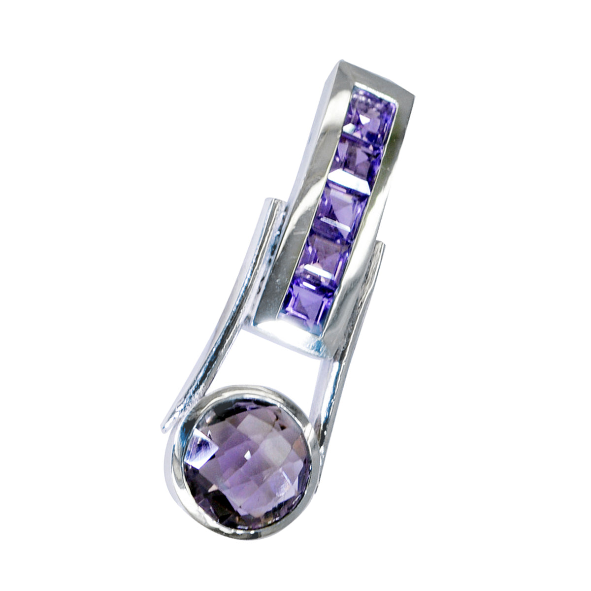 Amethyst Eye-catching Mexican Sterling Silver multiple Autumn Glamorous Purple Pendant Jewellery