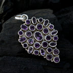Amethyst Statement American Sterling Silver multiple Inès Sophisticated Purple Pendant Jewellery