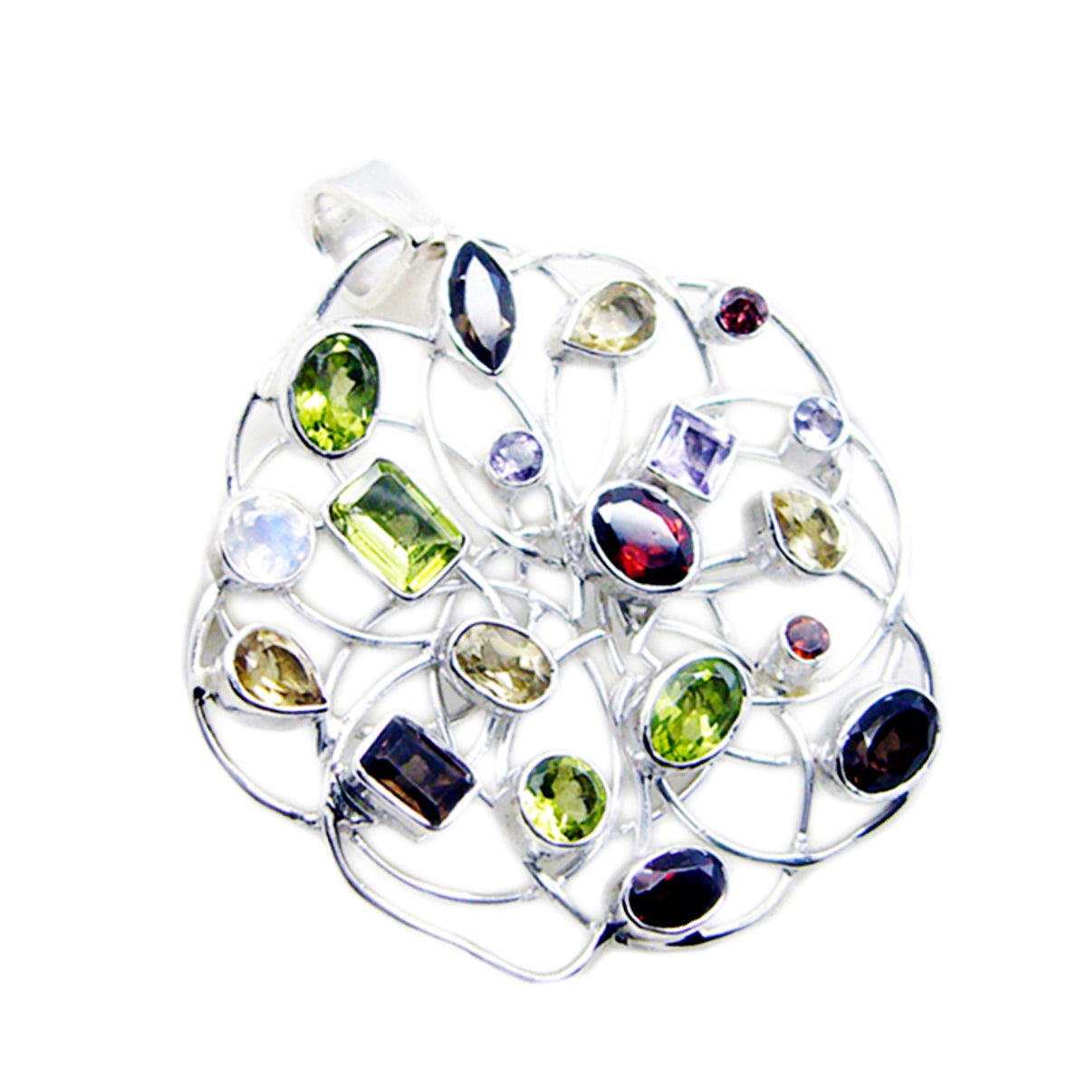 Pendentif en corde et fil violet Amanda en argent 92,5, améthyste mexicaine épaisse Image principale du produit