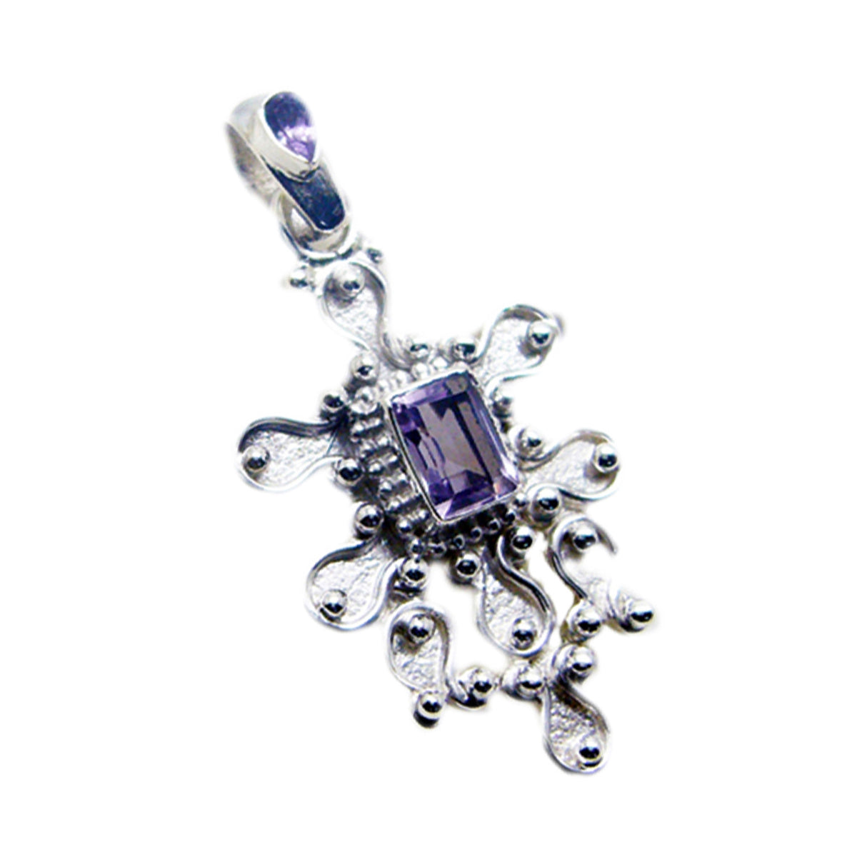 Amethyst Edgy Lateinamerikanisches Silber Toi et Moi Carla Märchen Lila Anhänger Schmuck Hauptbild
