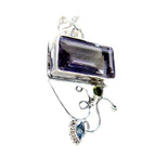Amethyst Edgy Moroccan 925 Silver Trilogy Purple Pendant
