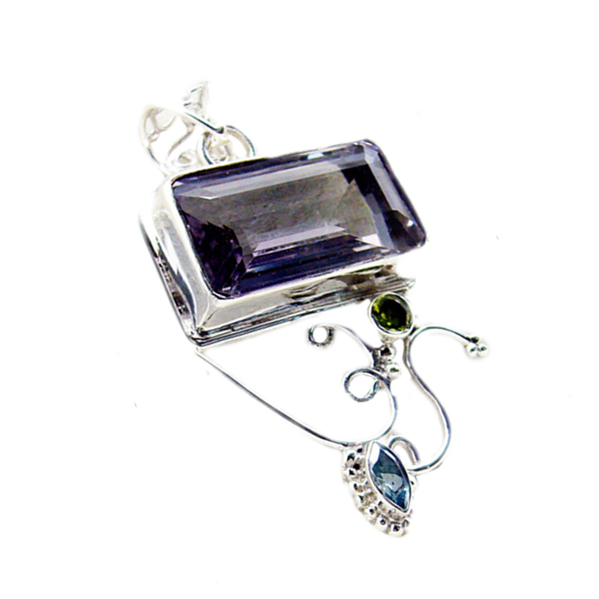 Amethyst Edgy Marokkanischer 925 Silber Trilogy Cecilia Luxuriöser lila Anhänger Schmuck Hauptbild