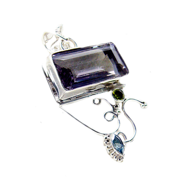 Amethyst Edgy Moroccan 925 Silver Trilogy Cecilia Luxurious Purple Pendant Jewelry