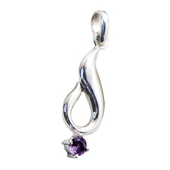 Amethyst Featherlight French 925 Silver Solitaire Julieta Cocktail Purple Pendant Jewelry
