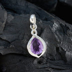 Amethyst Elegant Japanese 92.5 Silver Solitaire Hye-jin Sophisticated Purple Pendant Jewellery