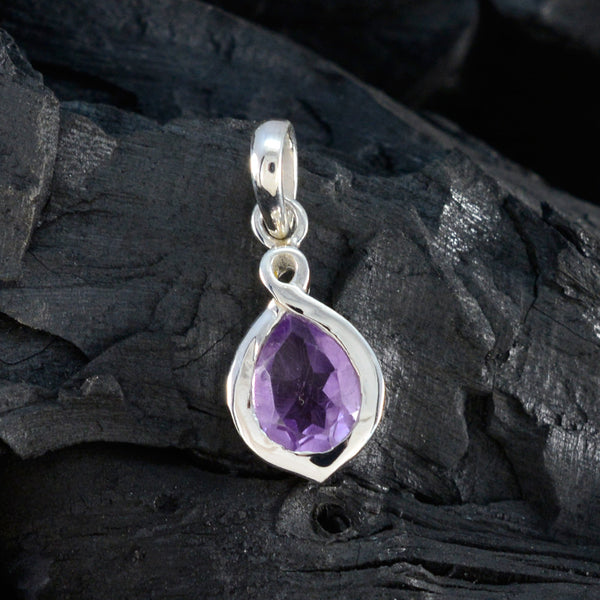 Ametist Elegant Japansk 92.5 Silver Solitaire Hye-jin Sofistikerat Lila Hängsmycke