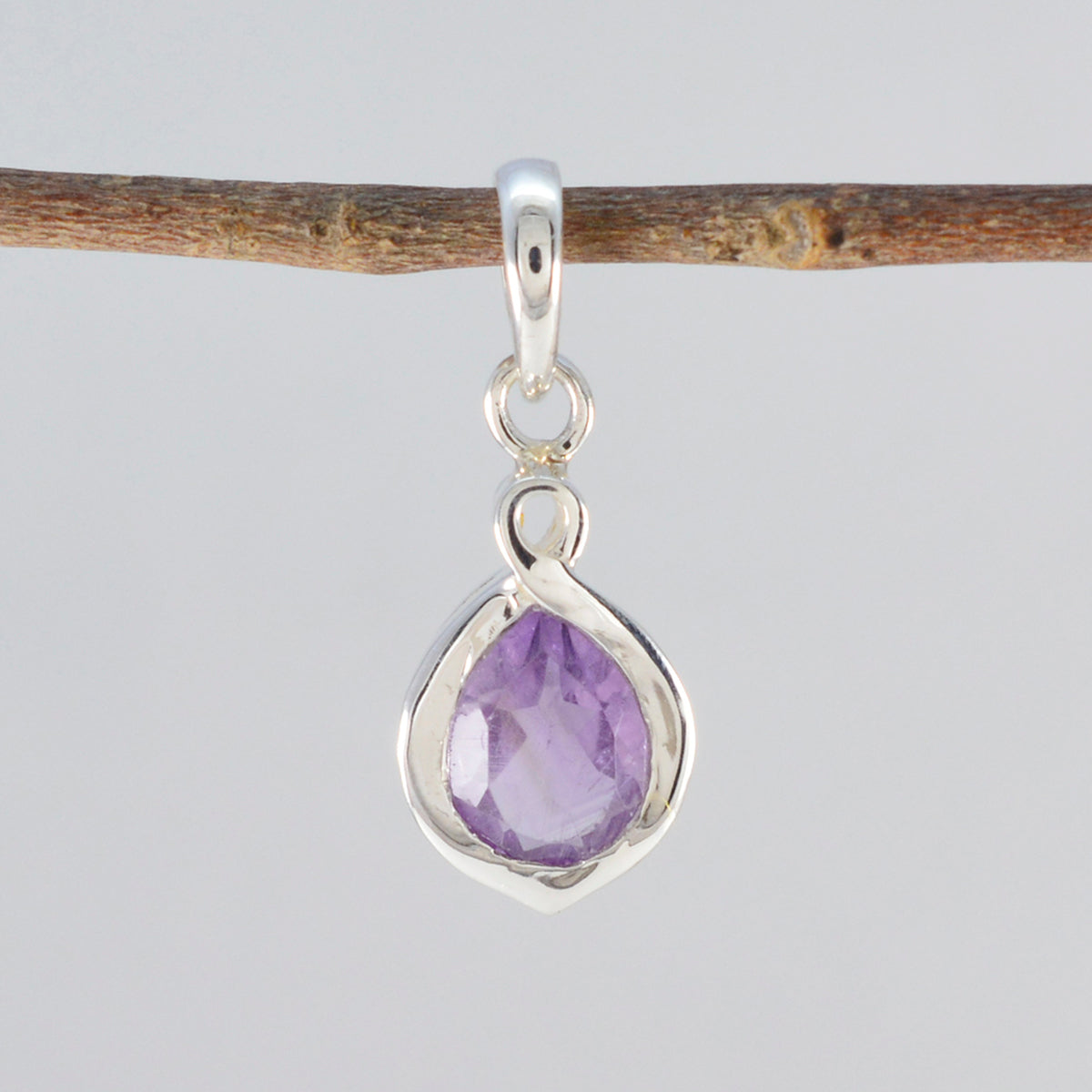 Amethyst Elegant Japanese 92.5 Silver Solitaire Hye-jin Sophisticated Purple Pendant Jewellery