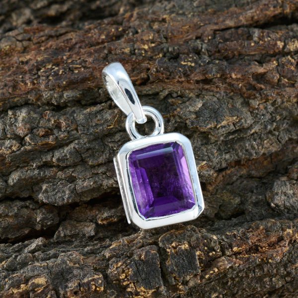 Amethyst Whisper-thin French Silver Solitaire Anna Bubble Purple Pendant Jewelry