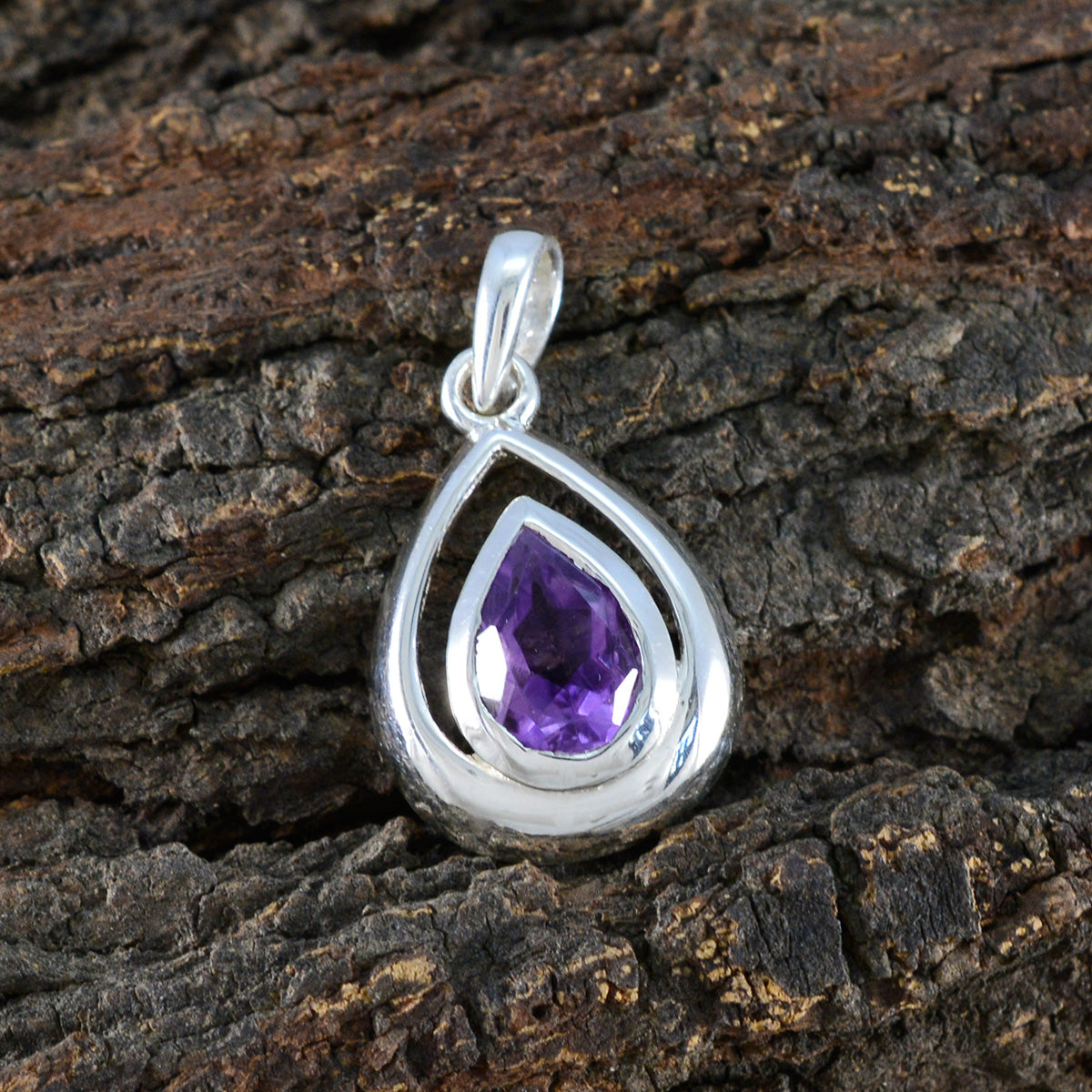 Amethyst Dainty German 925 Silver Solitaire Camilla wedding Purple Pendant Jewelry