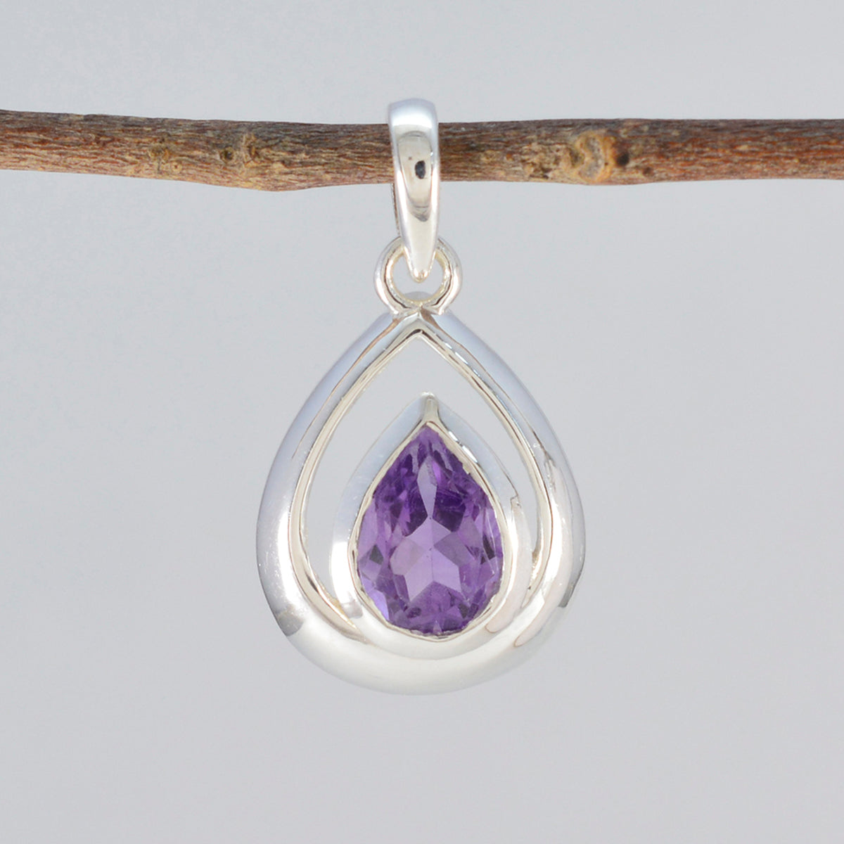 Amethyst Dainty German 925 Silver Solitaire Camilla wedding Purple Pendant Jewelry