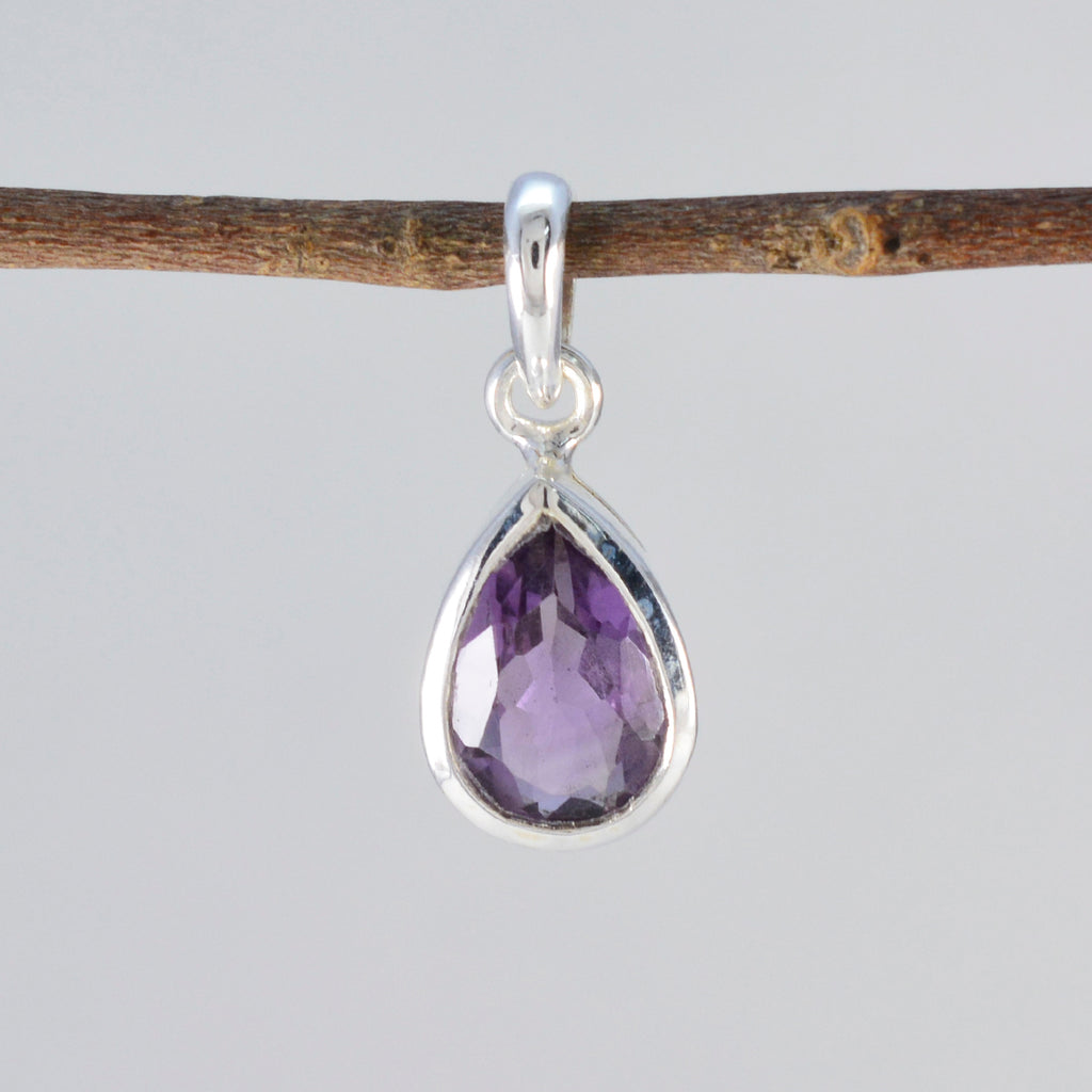 Amethyst Delicate German Sterling Silver Solitaire Clara Feminine Purple Pendant Jewellery