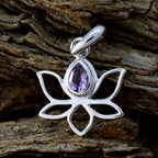 Elegante ciondolo solitario in argento sterling coreano Eun-ji con corda viola