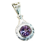 Amethyst Tiny French 925 Silver Solitaire Sarah Engagement Purple Pendant Jewelry