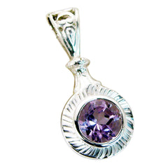 Amethyst Tiny French 925 Silver Solitaire Sarah Engagement Purple Pendant Jewelry