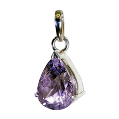 Amethyst Eye-catching Spanish 925 Silver Solitaire Purple Pendant