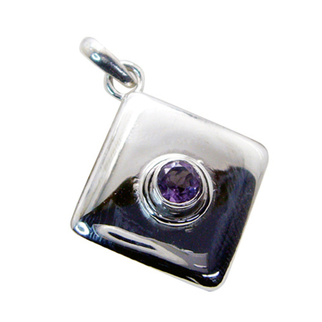 Amethyst Whisper-thin Spanish 92.5 Silver Solitaire Bruna Engagement Purple Pendant Jewellery