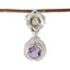 Amethyst Eye-catching Spanish 92.5 Silver Solitaire Purple Pendant