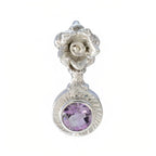 Amethyst Eye-catching Spanish 92.5 Silver Solitaire Cecilia Romantic Purple Pendant Jewellery