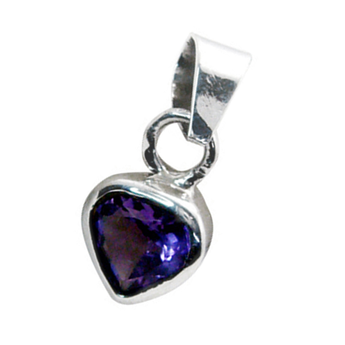 Amethyst Delicate Italian 925 Silver Solitaire Florencia Armor Purple Pendant Jewelry
