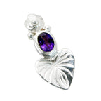 Amethyst Whisper-thin Spanish 92.5 Silver Solitaire Gabriela Signet Purple Pendant Jewellery