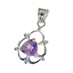Amethyst Whisper-thin Italian 925 Silver Solitaire Ivana Eternity Purple Pendant Jewelry