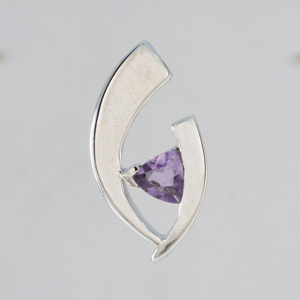 Amethyst Featherlight Spanish 92.5 Silver Solitaire Joaquina Heart Purple Pendant Jewellery