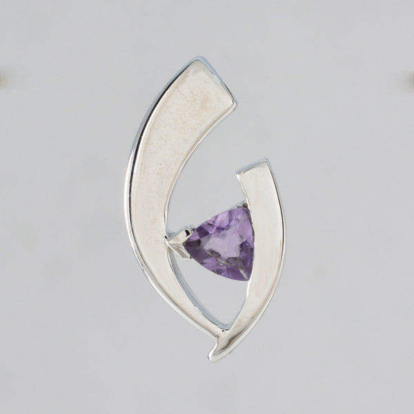 Amethyst Featherlight Spanish 92.5 Silver Solitaire Joaquina Heart Purple Pendant Jewellery