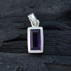 Amethyst Delicate Italian 92.5 Silver Solitaire Savannah Armor Purple Pendant Jewellery