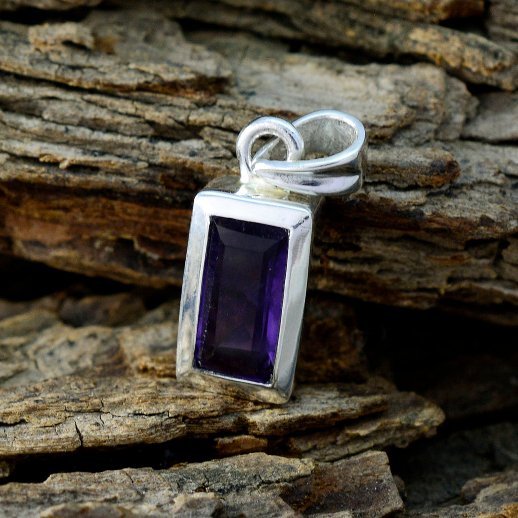 Amethyst Delicate Italian 92.5 Silver Solitaire Savannah Armor Purple Pendant Jewellery