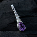 Amethyst Delicate German Silver Solitaire Alejandra Romantic Purple Pendant Jewelry