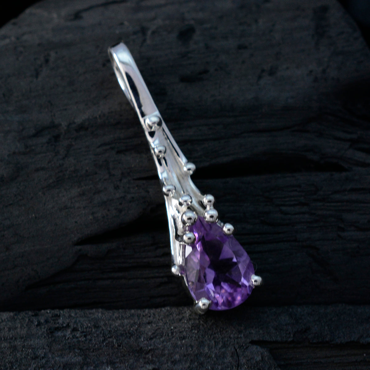 Amethyst Delicate German Silver Solitaire Alejandra Romantic Purple Pendant Jewelry